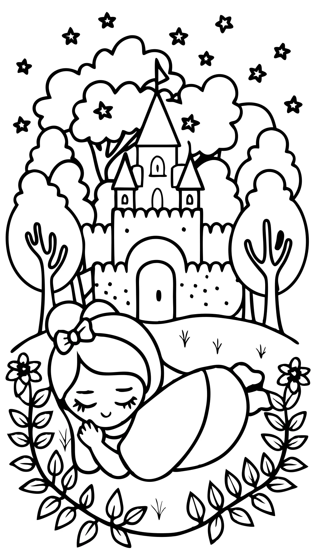 coloring pages for sleeping beauty